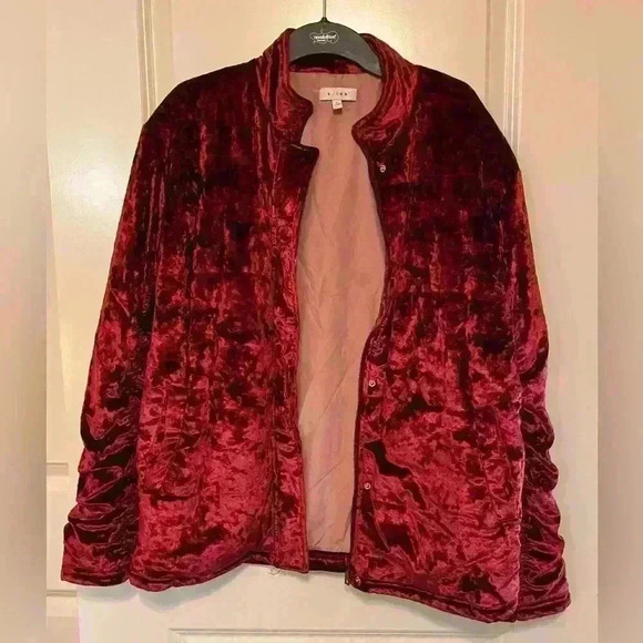 K/Lab Crushed Velvet Look - Y2K Jacket - Young Women’s Size Large - Picture 2 of 8